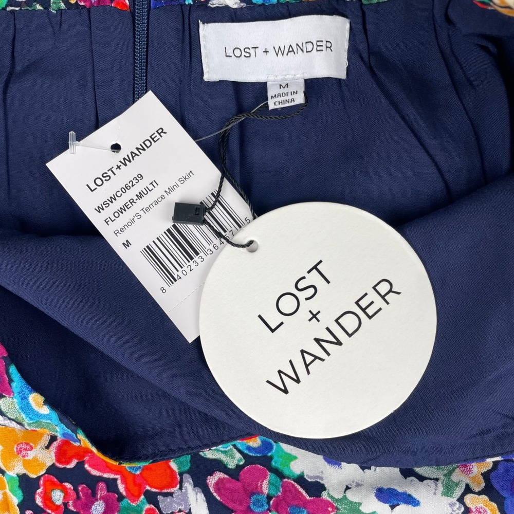 Lost + Wander Renoirs Terrace Mini Skirt Floral Multi Color WSWC06239 Womens M - Picture 3 of 7